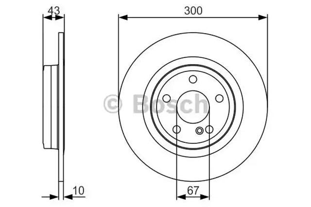 Диск гальмівний задній 0986479A38 BOSCH