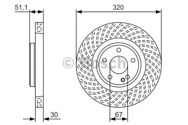 Гальмо дискове переднє 0986479A59 BOSCH