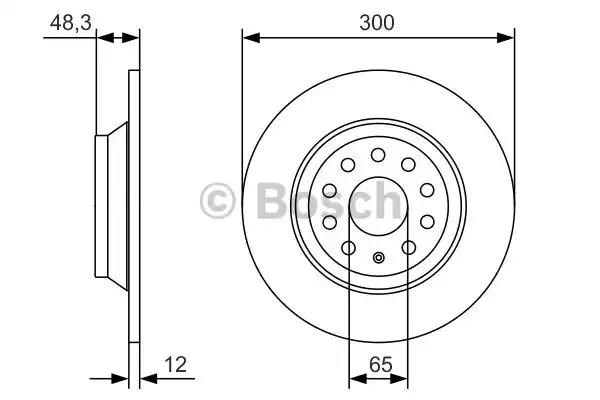 Диск гальмівний задній 0986479A84 BOSCH