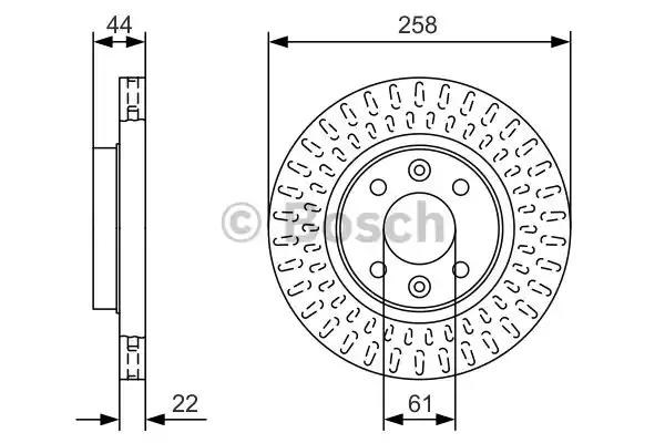 Диск переднього гальма 0986479A86 BOSCH