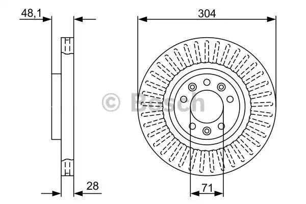 Диск переднього гальма 0986479A89 BOSCH