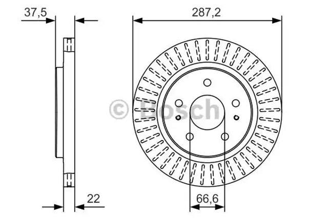 Гальмо дискове переднє 0986479A98 BOSCH