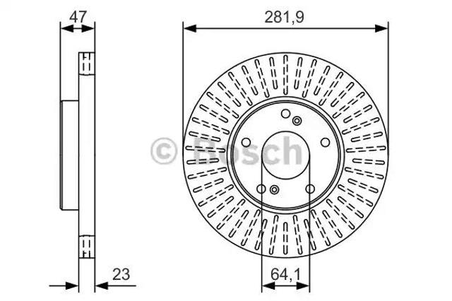Диск гальмівний передній 0986479A99 BOSCH