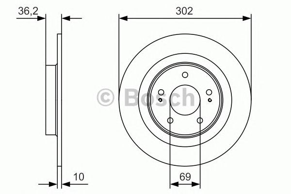 Задні дискові гальма 0986479B04 BOSCH
