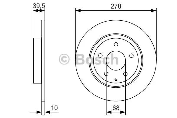Диск гальмівний задній 0986479C22 BOSCH