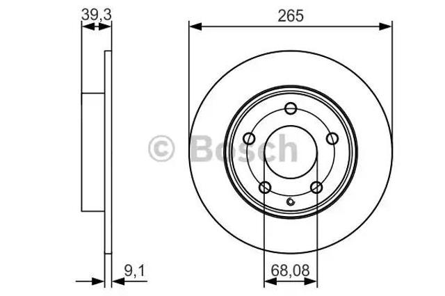 Диск заднього гальма 0986479C26 BOSCH