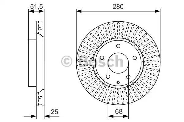 Гальмо дискове переднє 0986479C36 BOSCH