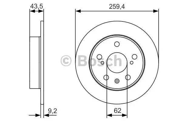 Задні дискові гальма 0986479C44 BOSCH