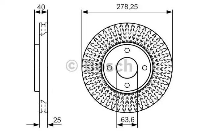 Гальмо дискове переднє 0986479C48 BOSCH