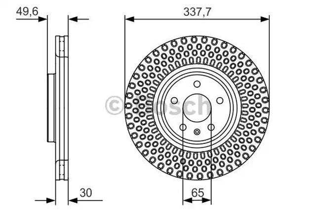 Диск гальмівний передній 0986479C90 BOSCH