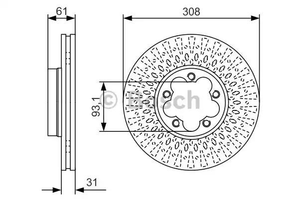 Диск переднього гальма 0986479C99 BOSCH