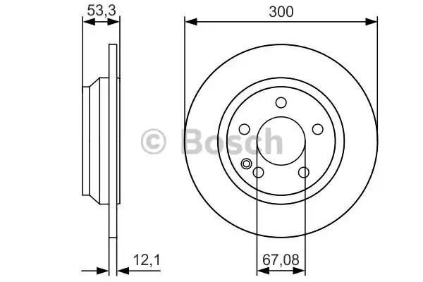 Диск заднього гальма 0986479D12 BOSCH