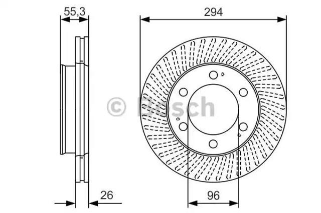 Гальмо дискове переднє 0986479D33 BOSCH