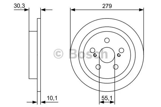 Задні дискові гальма 0986479D35 BOSCH