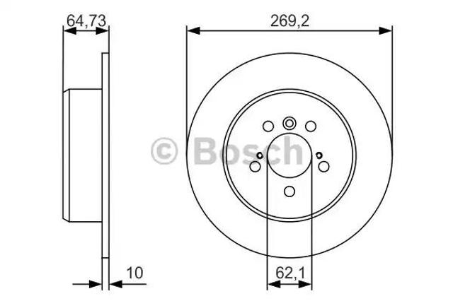 Диск заднього гальма 0986479R00 BOSCH