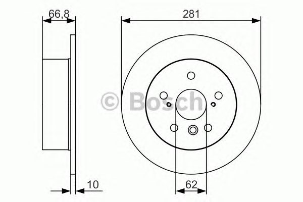 Диск гальмівний задній 0986479R06 BOSCH