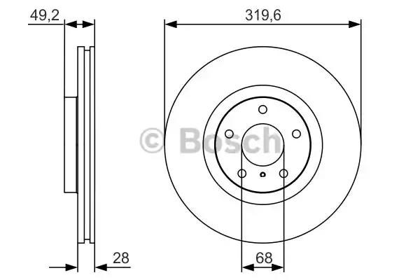 Гальмо дискове переднє 0986479R22 BOSCH