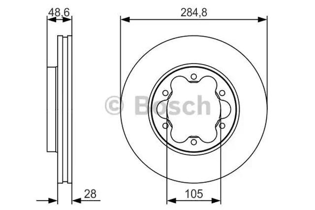 Диск переднього гальма 0986479R27 BOSCH
