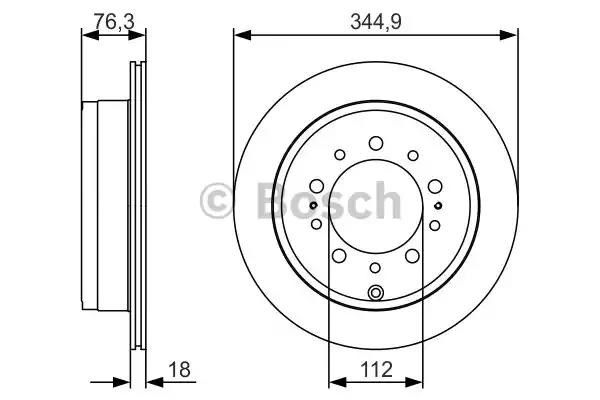 Диск гальмівний задній 0986479R32 BOSCH