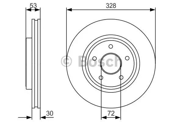 Гальмо дискове переднє 0986479R48 BOSCH