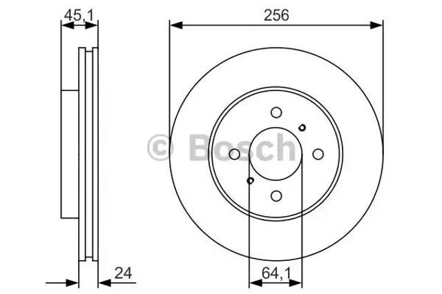 Диск гальмівний передній 0986479R51 BOSCH