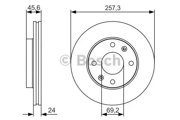 Гальмо дискове переднє 0986479S03 BOSCH