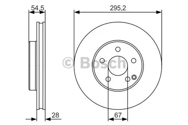 Гальмо дискове переднє 0986479S07 BOSCH