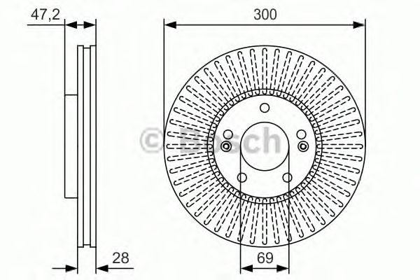 Гальмо дискове переднє 0986479S14 BOSCH