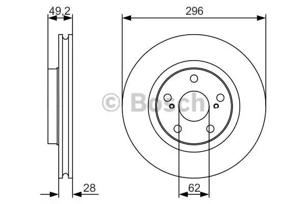 Диск переднього гальма 0986479S22 BOSCH