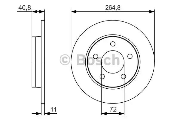 Диск гальмівний задній 0986479S50 BOSCH