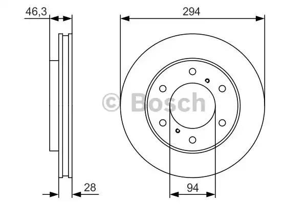 Гальмо дискове переднє 0986479S63 BOSCH