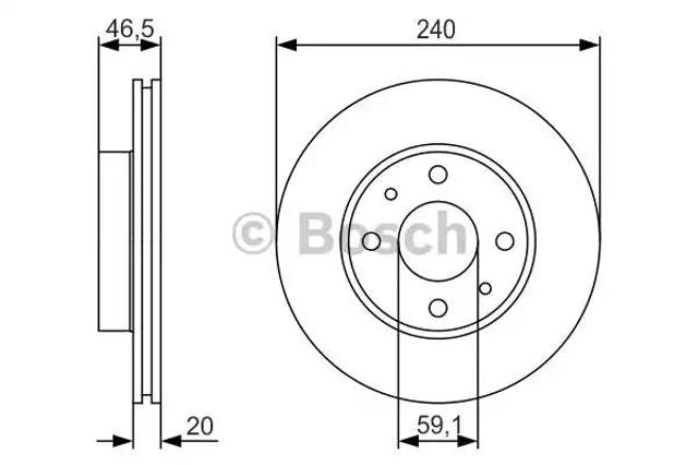 Диск переднього гальма 0986479S74 BOSCH