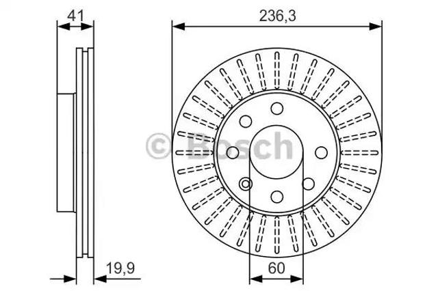Гальмо дискове переднє 0986479S98 BOSCH