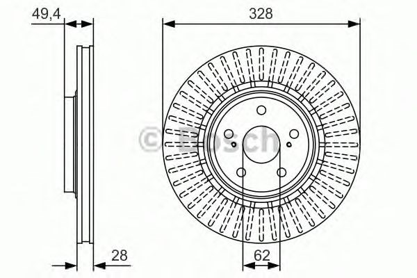 Гальмо дискове переднє 0986479T00 BOSCH