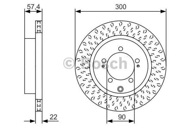 Диск переднього гальма 0986479T33 BOSCH