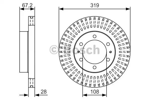 Гальмо дискове переднє 0986479T36 BOSCH