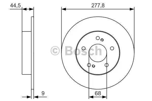 Диск заднього гальма 0986479T86 BOSCH