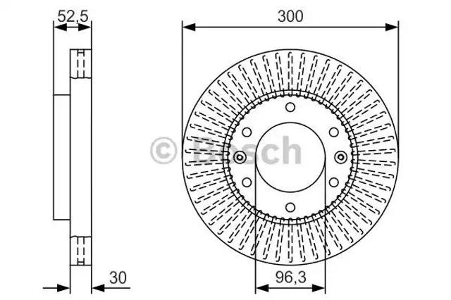 Диск переднього гальма 0986479T88 BOSCH