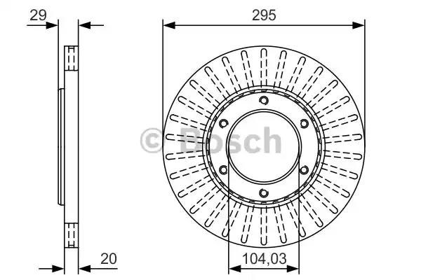 Гальмо дискове переднє 0986479U33 BOSCH
