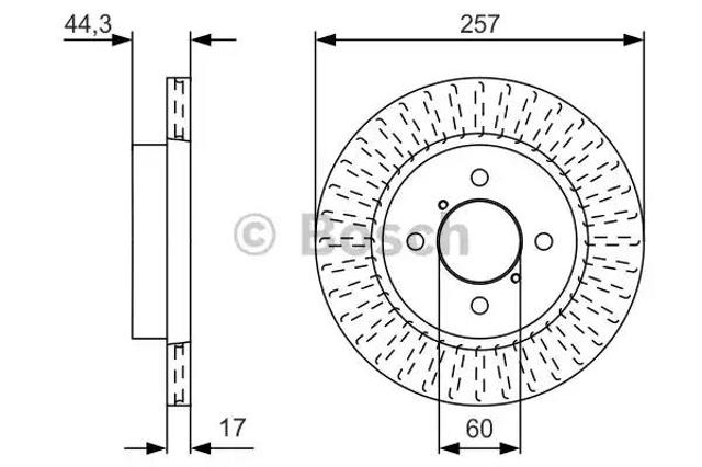 Диск переднього гальма 0986479U93 BOSCH