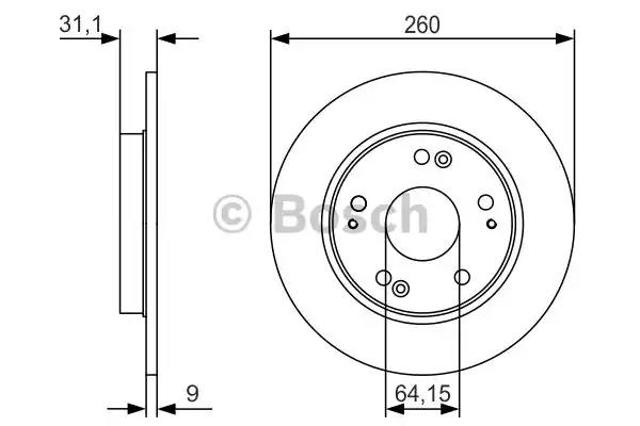 Диск гальмівний задній 0986479V21 BOSCH