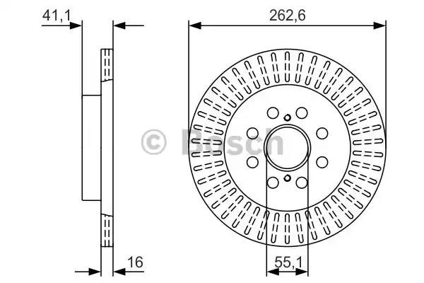 Диск гальмівний задній 0986479V35 BOSCH