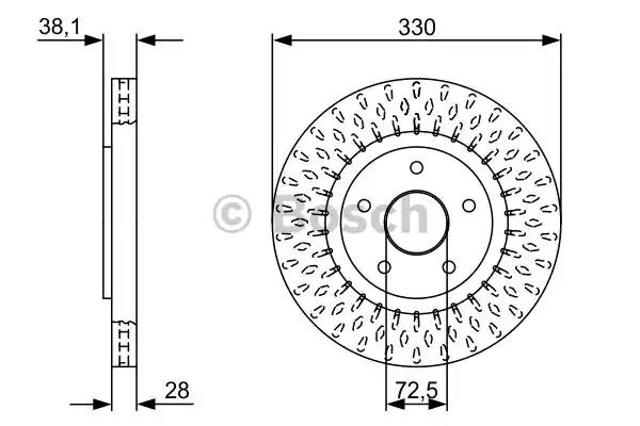 Гальмо дискове переднє 0986479V85 BOSCH