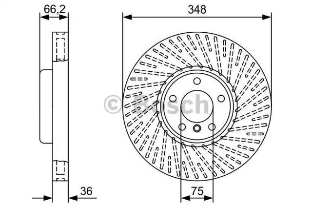 Диск переднього гальма 0986479W20 BOSCH