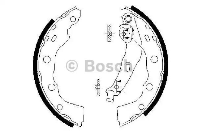 Колодки гальмові задні, барабанні 0986487577 BOSCH