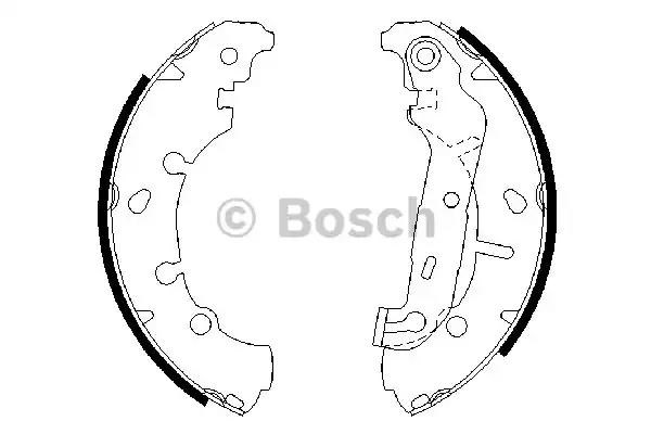 Колодки гальмівні задні, барабанні 0986487599 BOSCH