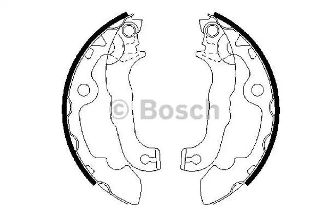Гальма робочі задні ножні і гальмівні барабани 0986487633 BOSCH