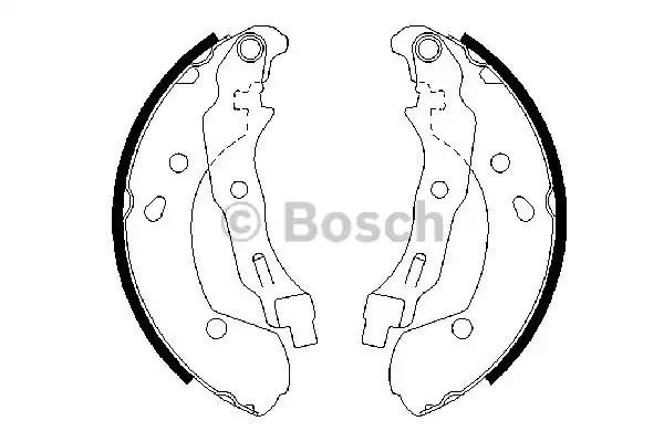 Колодки гальмові задні, барабанні 0986487668 BOSCH