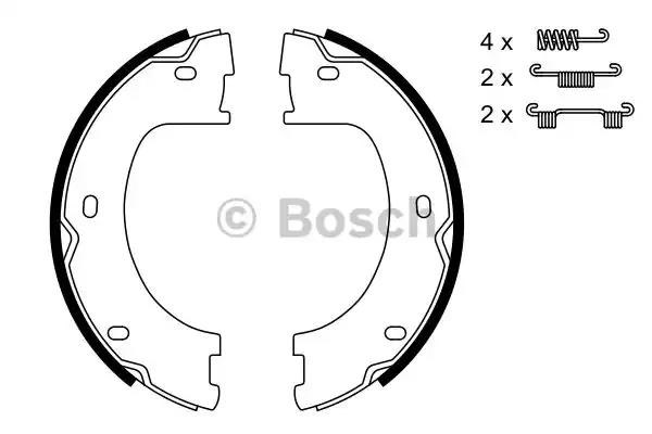 Гальмівні колодки гальма стоянки 0986487751 BOSCH