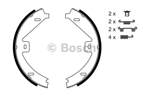 Колодки стоянкового гальма 0986487752 BOSCH